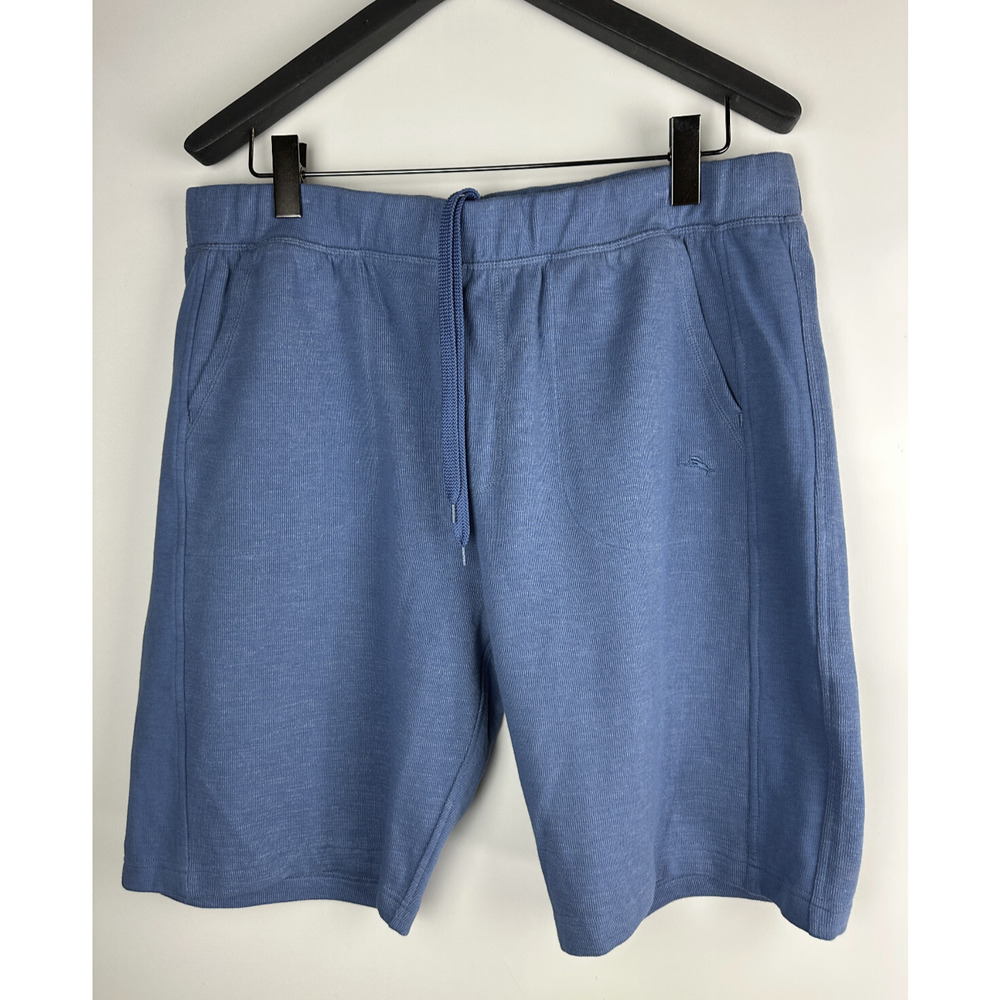 Tommy Bahama French Terry Knit Jam Shorts Drawstring Heather Blue Men's Size XL - Picture 2 of 14